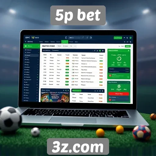 Interface do site 5p bet é amigável e intuitiva